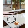 thumbnail image 3 of Cows Showering Toaster Cover 2 Slice, Small Kitchen Appliance Covers, Modern Abstract Art Funny Animals Toaster Oven Cover with Loop, Bread Machine Cover Polyester Dust Cover Protection, 3 of 4
