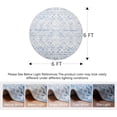 thumbnail image 5 of SIXHOME Boho Round Rugs for Living Room Washable Rugs 6Ft Circle Soft Modern Geometric Neutral Carpet Indoor Rug for Bedroom Dining Room Office Foldable Nonslip Round Rug Blue, 5 of 8