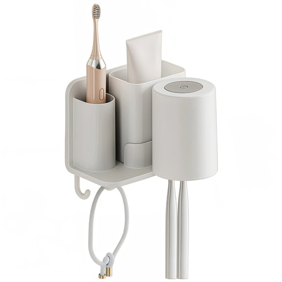 Single Cup Toothbrush Holder With Storage Box Essential Bathroom Organizer