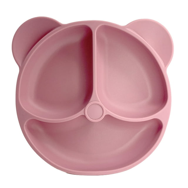 Plato llano de silicona para niños, complementos alimenticios para bebés separados