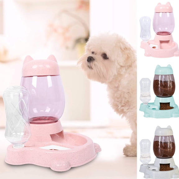 Automatic Pet Feeder with Water Dispenser for Cats and Dogs Large Capacity Gravity Food Bowl Set for Home Use