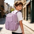 thumbnail image 2 of Fgnfyis Backpack for Kids Breathable Mesh Large Capacity Versatile Travel Gym Children Adults School Backpack Purple, 2 of 4