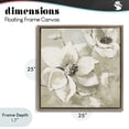 thumbnail image 4 of Stupell Industries Shabby Chic Magnolias After Rain Brown Floating Frame Canvas Art, 25 x 25, by Lanie Loreth, 4 of 8