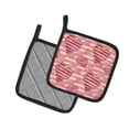 thumbnail image 2 of Caroline's Treasures Watercolor Red Striped Hearts Pair of Pot Holders, 2 of 3