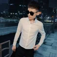 thumbnail image 4 of Camisas para hombre con bordado gráfico, camisas de negocios para hombre, cosas baratas con estilo, botones modernos, mangas de estilo coreano Trendyol, 4 of 4