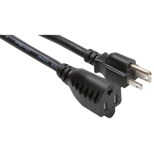 Hosa Technology PWX425 Hosa Technology Power Extension Cord, NEMA 5-15R to NEMA 5-15P, 25 ft - For Computer - Black