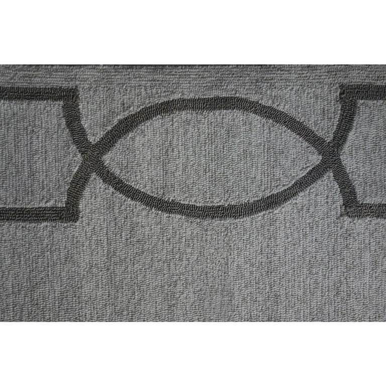 5'X7' Oatmeal Ivory Hand Hooked Uv Treated Bordered Indoor Outdoor Area Rug 5'X7' Oatmeal Ivory Hand Hooked Uv Treated Bordered Indoor Outdoor Area Rug