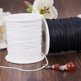 thumbnail image 3 of 200 Yards 1mm Waxed Cotton Thread Cords Jewelry Thread Beading String Spool for Braiding Necklace Bracelet Jewelry Making Macrame Supplies Ornaments Hanging (Black & White), 3 of 7