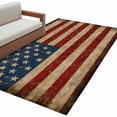 thumbnail image 2 of Vintage American Flag Area Rug 4x6 FT, Non Slip Kids Room Carpet, Retro USA Flag Blue Red Washable Soft Floor Carpet Non-Shedding Throw Rug for Dorm Kitchen Study Room Home Office Bedside, 2 of 9