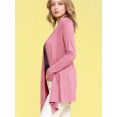 thumbnail image 4 of Made by Johnny Women's Draped Open Front Cardigan XXL PINK, 4 of 6
