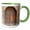 Green/White, variant on 3drose, Burghausen Castle Burghausen, Germany - Eu10 Mde0088 - Michael Defreitas, 11oz Two-tone Green Mug