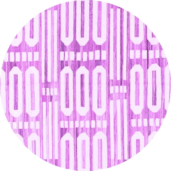 Ahgly Company Indoor Round Solid Purple Modern Area Rugs, 5' Round