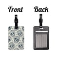 thumbnail image 4 of Skulls Cute Background Faux Leather Travel Luggage Tag, 4 of 7