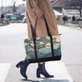 thumbnail image 4 of FORMRS Canvas Laptop Tote Bag for Women with 15.6" Computer Compartments Shoulder Handbag, Tree in The Mountains, 4 of 7