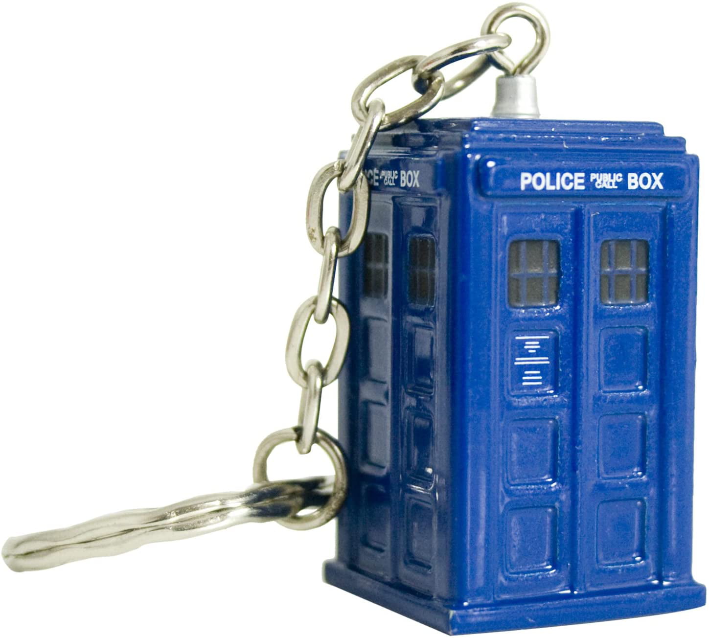 Doctor Who 3D TARDIS POLICE BOX Pewter Finish Metal Keychain 
