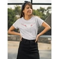 thumbnail image 2 of Flower Embroidery T-Shirt Women -Image by Shutterstock, Female XX-Large, 2 of 4