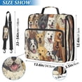 thumbnail image 3 of Water-Resistant 3-Ring Binder Organizer with Multiple Pockets Zipper Binder Bag for Office A Large Group Of Dogs, 3 of 8