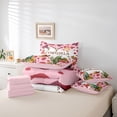 thumbnail image 6 of jejeloiu Cowgirl Watercolor Desert 7-Piece Twin Bedding Sets Kids,Pink Cow Print Bedding Comforter Set,Reversible, 6 of 7