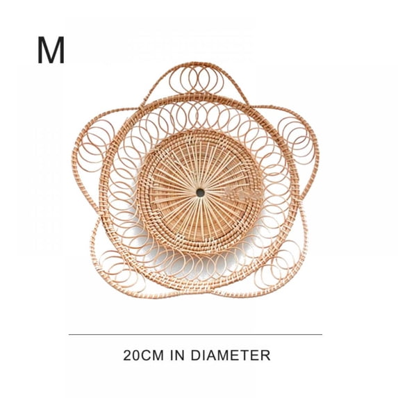 Ins Rattan Coaster Petal Ring Fruit Bread Basket TOPWONER Photo Tableware