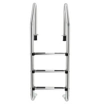 Resenkos 3-Step Stainless Steel Swimming Pool Ladder with Anti-Slip Step