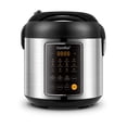 thumbnail image 1 of Hervidor de arroz COMFEE', acero inoxidable, 5,3 L, 14 en 1, color marrón, 20 tazas, 1 of 7