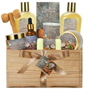Lovestee 9-Pc Bath Gift Set for Women Coconut & Honey Almond Spa Gift Basket