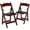 Mahogany, variant on Bowery Hill Wooden Vinyl Seat Folding Chair in White (Set of 2)