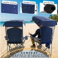 thumbnail image 5 of Portable Folding Camping Chairs with Canopy Shade, Beach Chair for Adults, Durable Weather Resistant 600D Oxford Cloth, Camping Chair with Canopy for Outdoors, 5 of 6