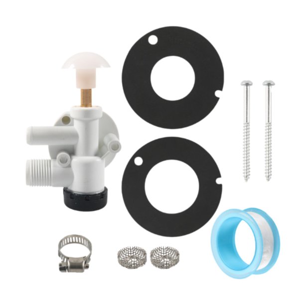 Juego de válvulas de agua para vehículos recreativos, Kit de reparación de inodoros para remolque, accesorios fáciles de instalar, reparación con C