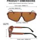 thumbnail image 3 of Retro Aviator Square Sunglasses Sport Siamese S Goggles For Men Women B2722, 3 of 4