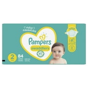 Pampers Swaddlers Diapers, Soft and Absorbent, Size 2, 84 Ct