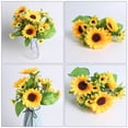 thumbnail image 4 of 1 ramo de girasol artificial para decoración del hogar (amarillo), 4 of 6