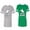 Men Heather / Women Green, variant on I'm Hers He's Mine Matching Couple Cotton Jerseys (Men Heather / Women Black) (Men S / Women S)