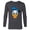 Charcoal Heather, variant on Disney Donald Duck Three Caballeros Trip Matching Big Face - Long Sleeve T-Shirt for Men - Customized-White