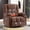 Brown, variant on LLappuil Recliner Chair, 360° Swivel Massage Recliner Chair with Heat, Nursery Glider Rocker Manual Recliner Chair with Side Pocket, 2 Cup Holders, USB Charge Port for Living Room, Bedroom Brown