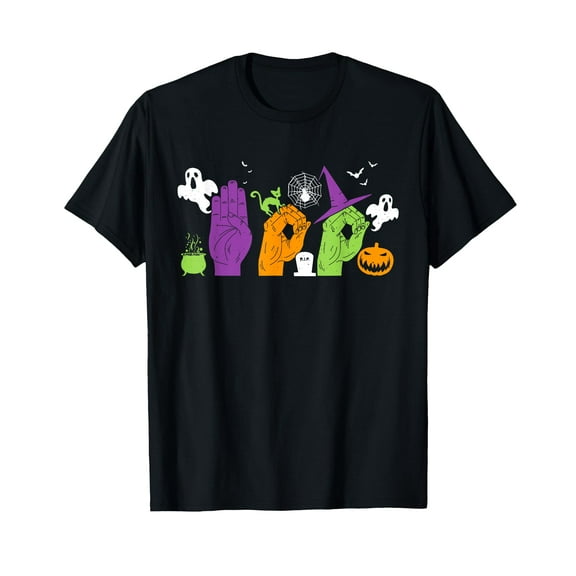 American Sign Language Boo ASL Halloween T-Shirt
