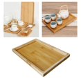 thumbnail image 4 of Bandeja de madera de forma Rectangular para servir, decoración rústica multiusos para el hogar, tablero de soporte para para dormitorio, baño, comer comida 11.02x7.48x1.18 pulgadas BLESIY Bandeja de servir, 4 of 8