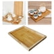 thumbnail image 4 of Bandeja de madera de forma Rectangular para servir, decoración rústica multiusos para el hogar, tablero de soporte para para dormitorio, baño, comer comida 11.02x7.48x1.18 pulgadas BLESIY Bandeja de servir, 4 of 8