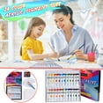 thumbnail image 1 of Set de pintura acrílica de 24 colores para niños con 3 rotuladores y 2 tableros de dibujo | Grafiti, manualidades y materiales de arte | Pintura no tóxica para papel, madera y tela, 1 of 9