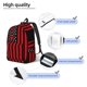 thumbnail image 3 of Disketp Nautical American Flag print Canvas Backpack Lightweight Travel Daypack Student Rucksack Laptop Backpack-, 3 of 5