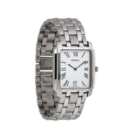 Men's Stainless Steel Rectangular Watch