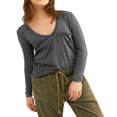 thumbnail image 1 of Women‘s Causal T-Shirt V Neck Long Sleeve Loose Fit Tops Solid Color Blouse Basic Tees, 1 of 6
