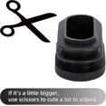 thumbnail image 3 of Oval Tube Inserts Plugs Plastic End Caps Black Non-slip Tubing Post End Cap Ribbed Tube Floor Protectors For Chair Table Desk Furniture Legs(100 Z, 3 of 5