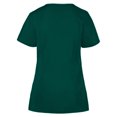 thumbnail image 3 of Puntoco Blusa de manga corta con cuello en V para mujer Uniforme de trabajo Color sólido con bolsillos Blusa Puntoco Puntoco-3184, 3 of 5