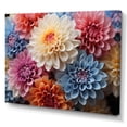 thumbnail image 2 of Designart Chrysanthemums Wall art decor, Chrysanthemums Wall Art, Chrysanthemums Vibrant composition I , Multi-Color Traditional Canvas wall art, 44x34 inches, 2 of 5