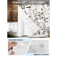 thumbnail image 5 of No Hook Shower Curtain with Snap-in Liner, Brown Beige Botanical Waterproof Fabric Bathroom Curtains, Watercolor Spring Floral Summer Leaf Bath Curtains & Mesh Top Window Stall 48"x72", 5 of 9
