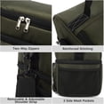thumbnail image 6 of GYEUKHAM Double Layer Cooler Insulated Lunch Bag Adult Lunch Box Large Tote Bag for Men, Women, With Adjustable Strap,Front Pocket and Dual Large Mesh Side Pockets,Army Green, 6 of 8