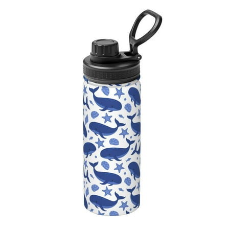 

Ocsxa Whale Print 18oz Stainless Steel Water Bottle Unisex Water Bottle Insulated Sports Water Cup Flask for Cold Water Drinks/Sports/Travel/Car/School