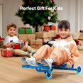thumbnail image 3 of STAWAY Zig-Zag Drift Scooter for Kids 4+, LED Flashing Wheels, Adjustable Length, Safe & Easy to Control, Fun Outdoor Activity, Blue, 3 of 9