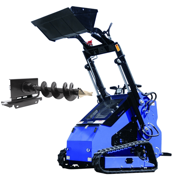 Stand-On Mini Skid Steer Loader with 23Hp EPA Gasoline Engine, With Auger, DS-SS50 Gasoline Crawler Skid Loader, Match Attachments, Used for Farm, Construction, US In Stock